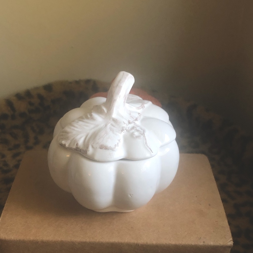 Handmade Ceramic Pumpkin Candle -pumpkin spice scent
